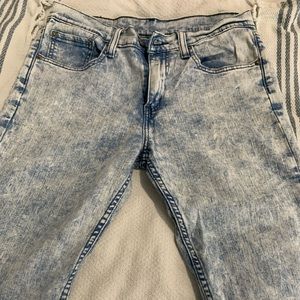 Levi 511 Acid Wash distressed Jeans